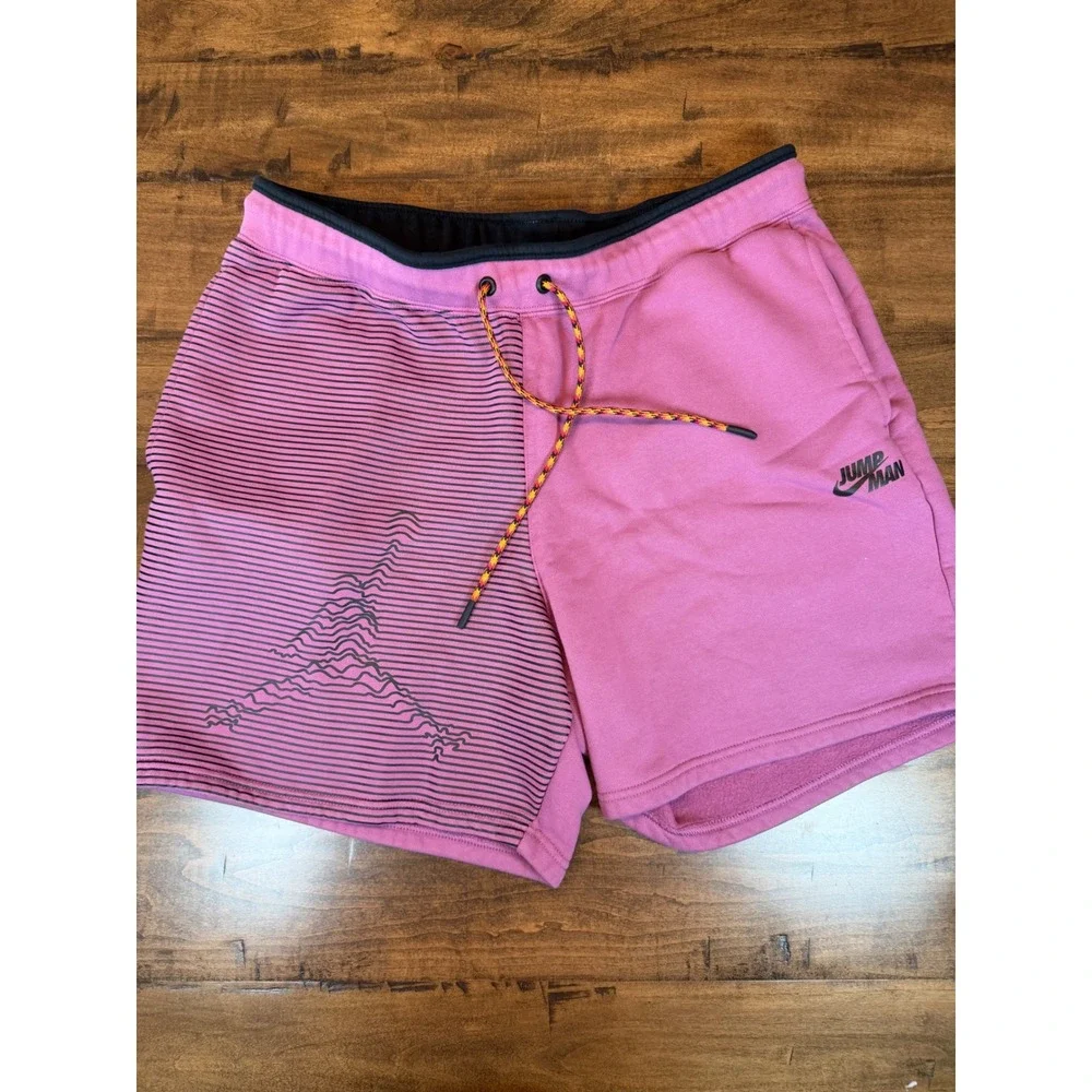Jordan Jumpman Fleece Shorts Mens XL Pink Graphic Split Design